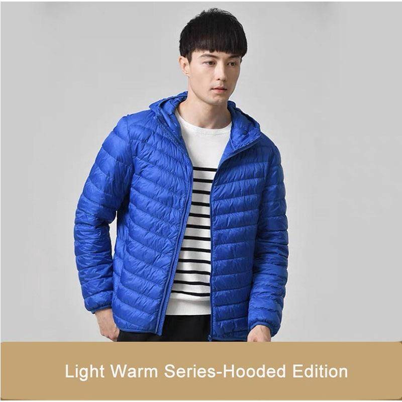 Neuer ultraleichter, verstaubarer Daunenmantel für Herren, bequemer, winddichter, wasserdichter Mantel, weiche, bequeme Jacken für Herren in Übergröße XXXL von Joom DACH