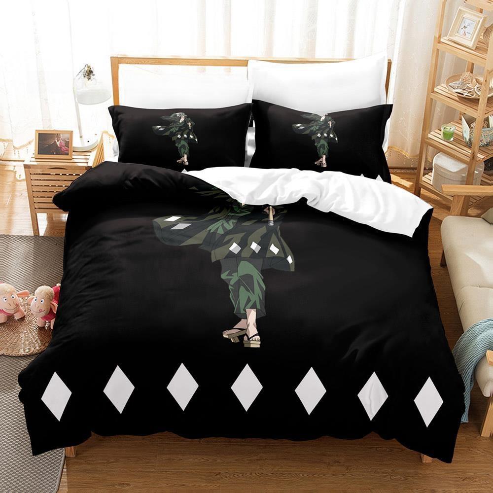 Neues 3D-Druck Anime Bettwäsche-Set Bleach Bettwäsche-Set Einzelbett Twin Full Queen King Size Bettset Erwachsener Kinder Schlafzimmer Bettdeckenbezug Sets EU Twin 135x200cm von Joom DACH