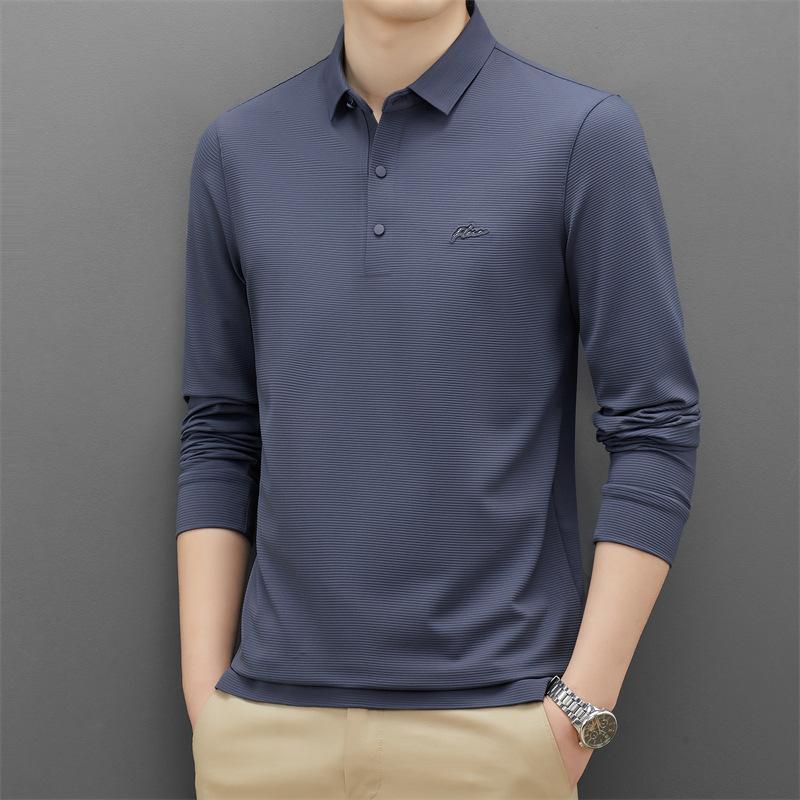 Neues Herbst-Freizeit-Herren-Langarm-Shirt für junge und mittlere Geschäftsleute, legeres, einfarbiges Hemd 4XL von Joom DACH