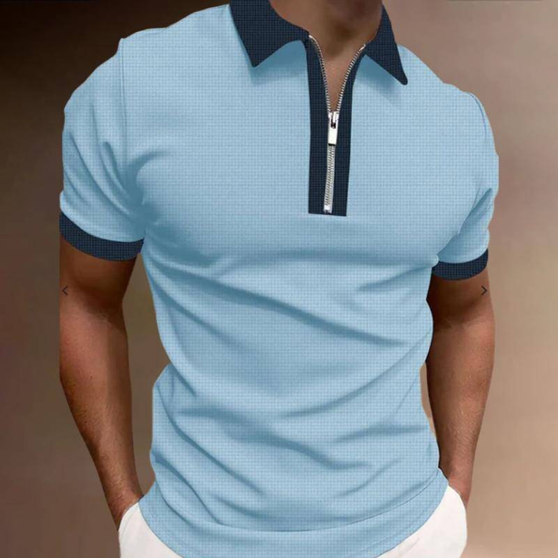 Neues Herren-T-Shirt mit Revers in Farbe und kurzen Ärmeln, Herren-Trend-POLO-Shirt XL blau Neues Herren-T-Shirt mit Revers in Farbe und kurzen Ärmeln, Herren-Trend-POLO-Shirt XL blau von Joom DACH