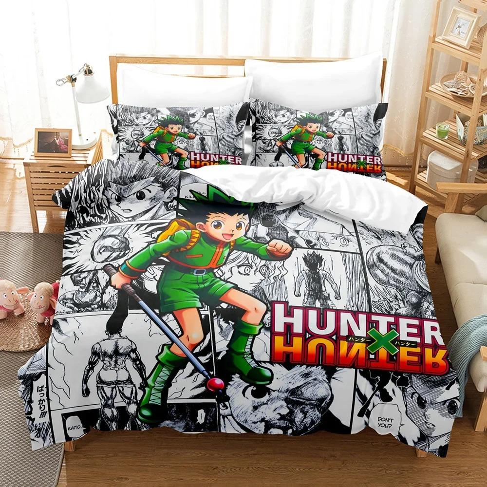 Neues Hunter X Hunter Bettwäscheset Einzelbett Twin Full Queen King Size Bettwäscheset Aldult Kinder Heimdeko Bettbezug Geschenk Decke 200X200cm 3pcs von Joom DACH