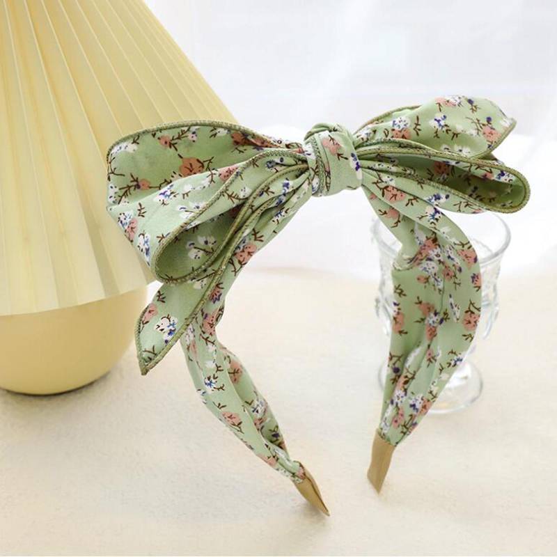 Neues Mode-Stirnband für Damen Frische Frühlings-Kopfbedeckung Große Schleife Böhmisches Haarband Erwachsenes Lässig Reise Haaraccessoires grün von Joom DACH