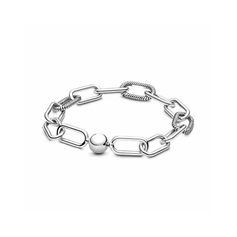 Neues Perlenarmband Halskette S925 Sterlingsilber Roségoldplattiert DIY Armband Mädchen Mode Armband 21 von Joom DACH