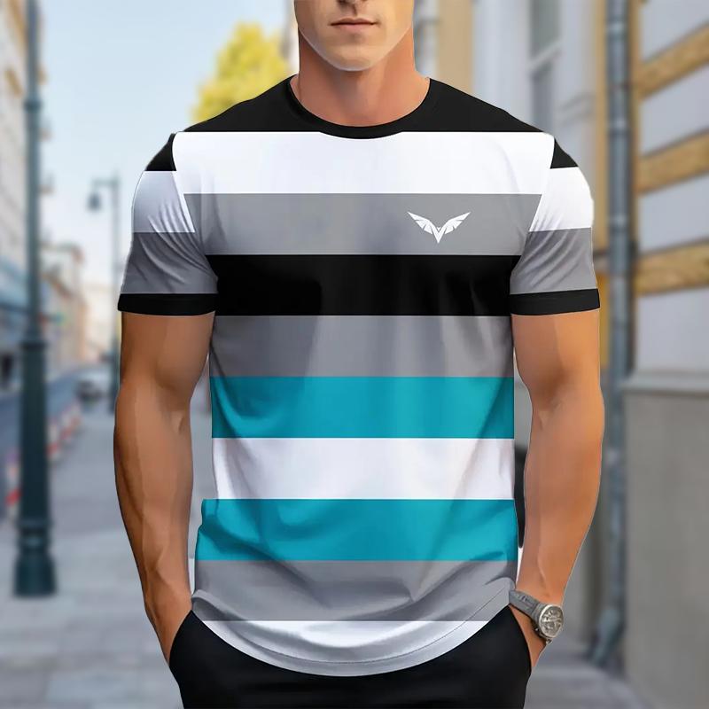 Neues Sommer-T-Shirt für Herrenmode Persönlichkeit Vielseitig bedrucktes Herren-T-Shirt Top 3XL von Joom DACH