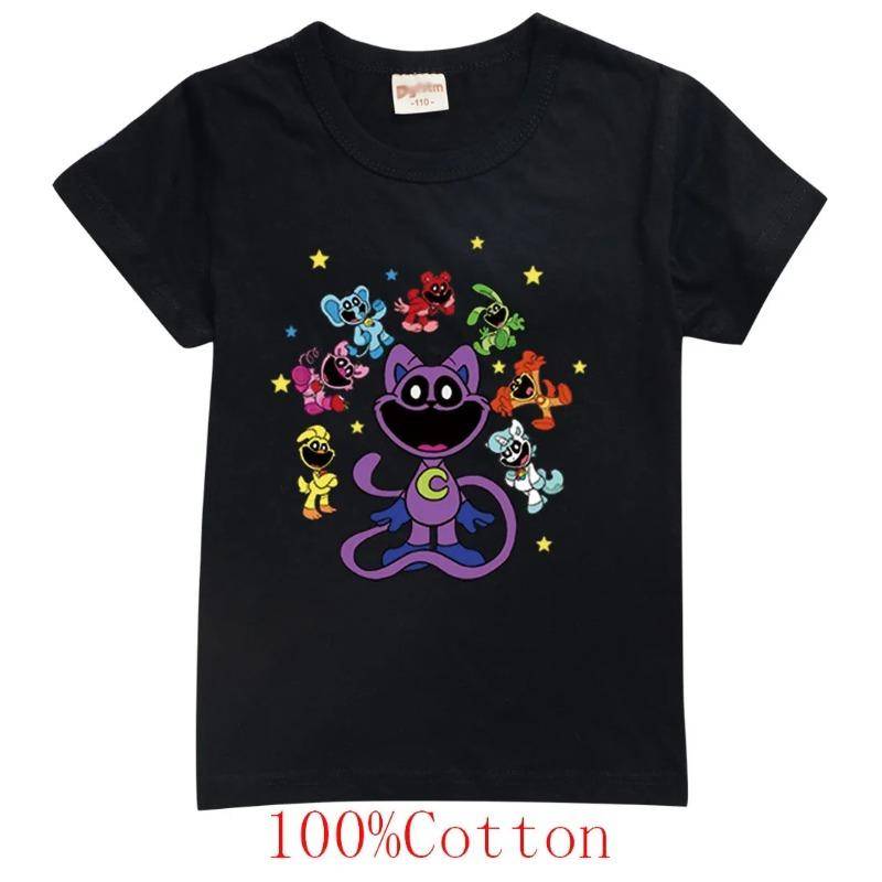 Neues Spiel Smiling Critters T-Shirts Kinder 2024 Sommerkleidung Jungen Cat Nap T-Shirt Baby Mädchen Kurzarm Tops Kinderbekleidung 120 von Joom DACH