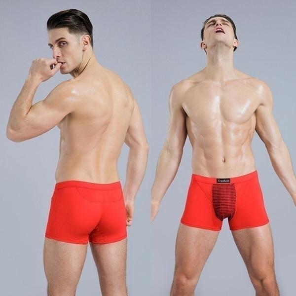 Neues Upgrade für Herrengesundheit, Magnetfeldtherapie, Unterwäsche, 48 Stück Magnete (XS-5XL) 2XL rot von Joom DACH