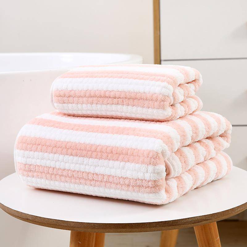 Neues Verdicktes Saugfähiges Badetuch Weiches Gesichtstuch für Zuhause 1 Stück 35*75cm rosa von Joom DACH