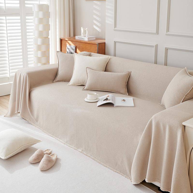 Neues Vier-Jahreszeiten Anti-Rutsch Sofa Handtuch Anti-Katzenkratz Sofaüberwurf Teddy Samt Wasserdicht Universal Einfarbig Sofa Stoff Handtuch 180x90cm1pcs von Joom DACH