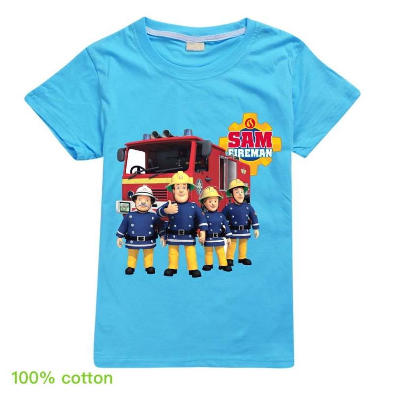 Neueste Fireman Sam Camiseta Kinder Sommerkleidung Junior Jungen Kurzarm Tops Baby Mädchen Reine T-shirts Kinderkleidung 100CM von Joom DACH