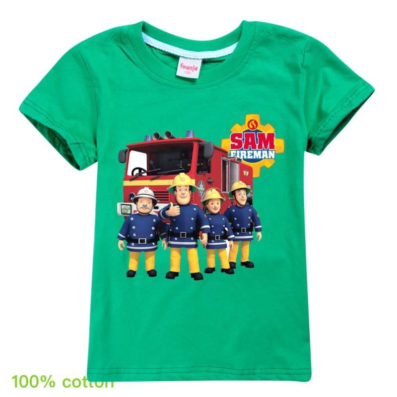 Neueste Fireman Sam Camiseta Kinder Sommerkleidung Junior Jungen Kurzarm Tops Baby Mädchen Reine T-shirts Kinderkleidung 110CM von Joom DACH
