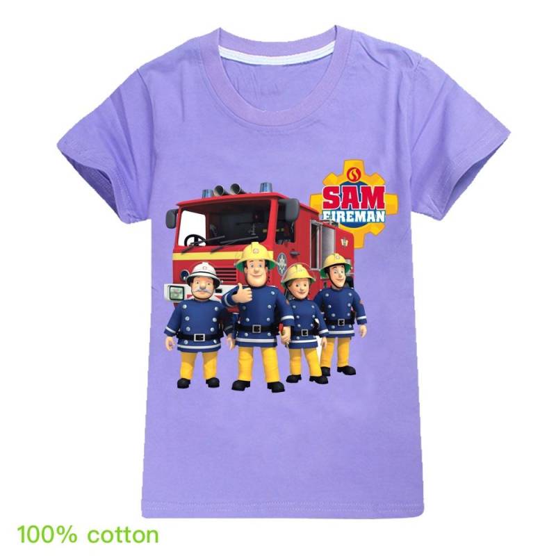 Neueste Fireman Sam Camiseta Kinder Sommerkleidung Junior Jungen Kurzarm Tops Baby Mädchen Reine T-shirts Kinderkleidung 110CM von Joom DACH