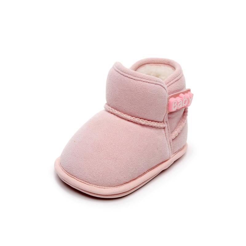 Neugeborene Baby Mädchen Jungen Stiefeletten Rutschfest Winter Schneeschuhe Erste Lauflernschuhe Warm Warme Babyschuhe Ballerinas Lauflernschuhe 0-18 Monate 15 rosa von Joom DACH