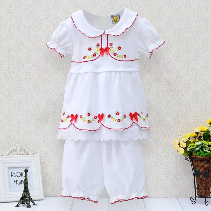 Neugeborene Kinder Mädchen 2 Teile/satz Kurzarm shorts Baumwolle Frühling Und Sommer Herbst Hemd Schlaghosen Spitze Lacework Kleidung 62 von Joom DACH