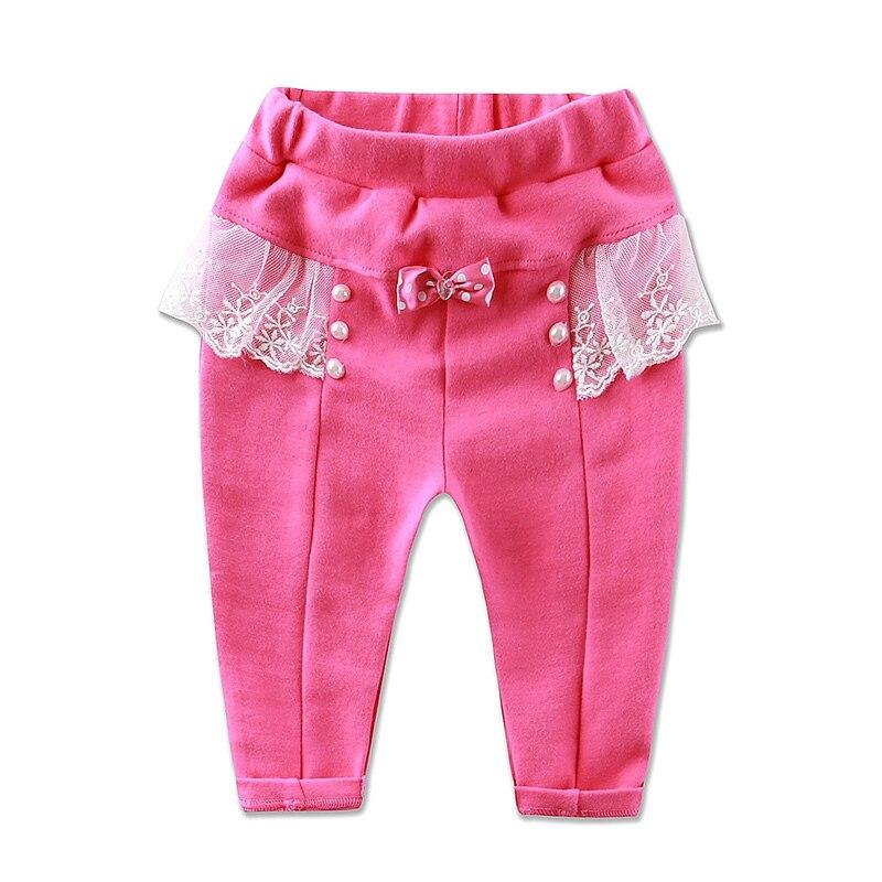 Neugeborene Mädchen Säuglingskleidung Baumwolle Winter Frühling Hosen Hosen bestickte Perlendekoration Spitze Mesh Kinderbekleidung Aapparel 80 rosa von Joom DACH