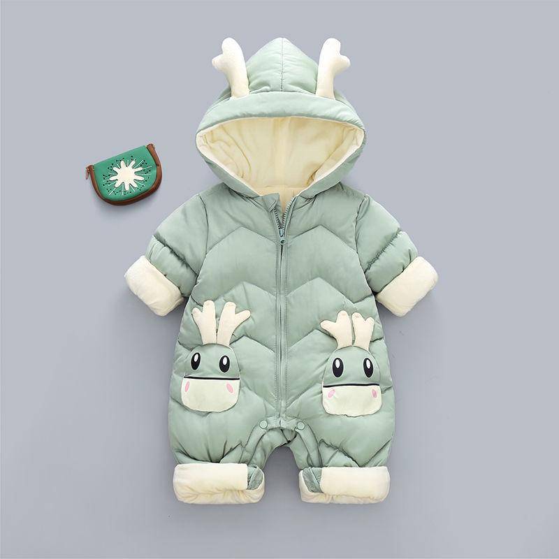 Neugeborenen Romper Baby Winter Plus Dicken Overall Mädchen Overalls Kleinkind Mantel Winter Herbst Overalls Kinder Oberbekleidung Kinder Schneeanzug 73 grün von Joom DACH