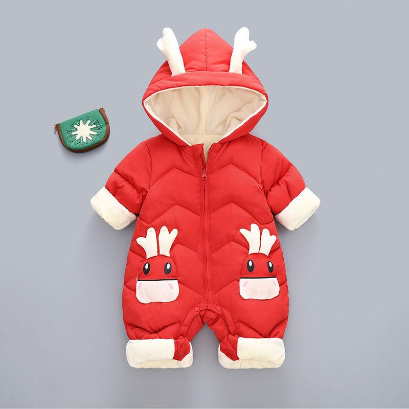 Neugeborenen Romper Baby Winter Plus Dicken Overall Mädchen Overalls Kleinkind Mantel Winter Herbst Overalls Kinder Oberbekleidung Kinder Schneeanzug 80 rot von Joom DACH
