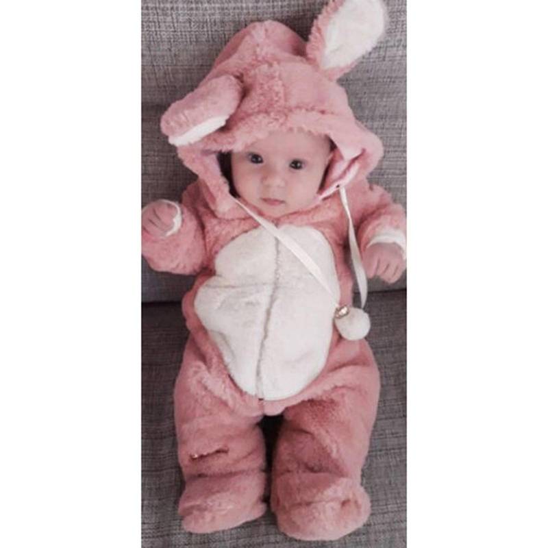 Neugeborenes Baby, Jungen, Mädchen, Winter, niedliches Ohr, Fleece-Overall, Strampler, warme Oberbekleidung 60 rosa Neugeborenes Baby, Jungen, Mädchen, Winter, niedliches Ohr, Fleece-Overall, Strampler, warme Oberbekleidung 60 rosa von Joom DACH