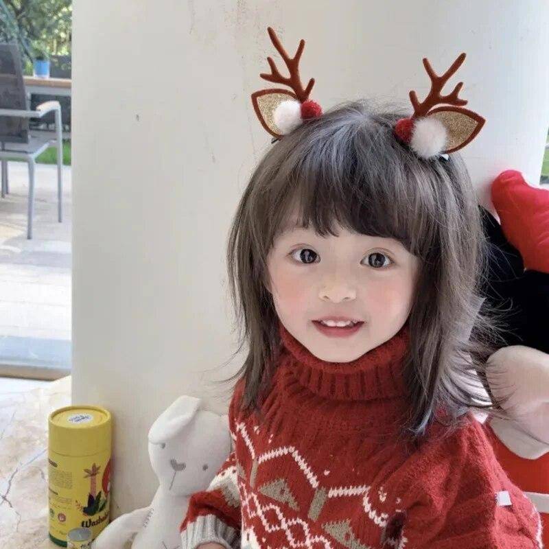 Neujahr Weihnachtsgeschenk Kawaii rote Haarnadel Kinder Haarspangen Schleife Hirsch Weihnachtsmann Kinder Kopfbedeckung Mädchen Kinder Haarschmuck von Joom DACH