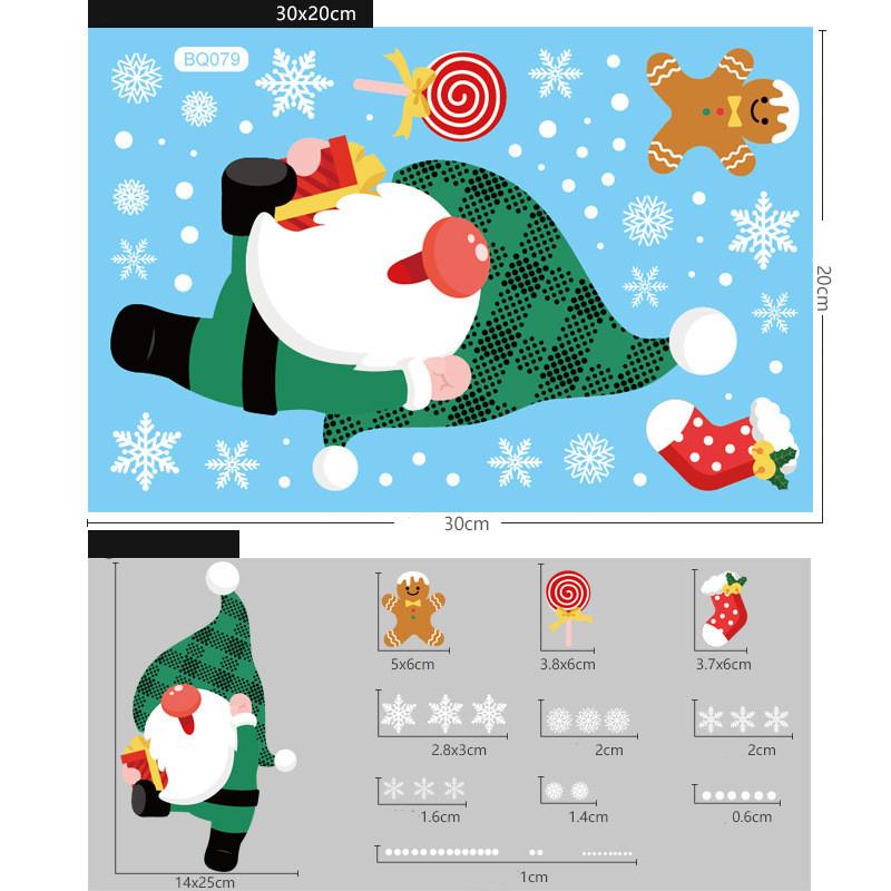 Neujahrsfenster PVC-Wanddekoration Weihnachten Thanksgiving Ostern Halloween DIY Wanddekoration Weihnachtsdekoration für Zuhause von Joom DACH