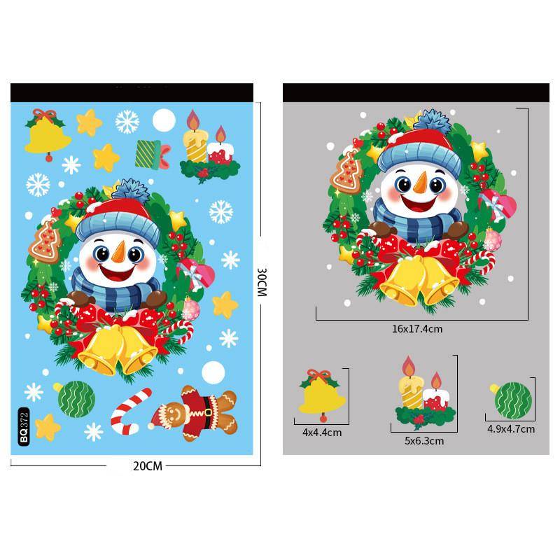 Neujahrsfenster PVC-Wanddekoration Weihnachten Thanksgiving Ostern Halloween DIY Wanddekoration Weihnachtsdekoration für Zuhause von Joom DACH