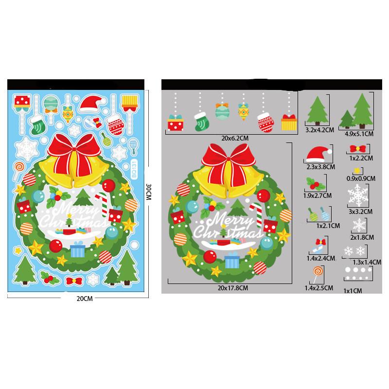 Neujahrsfenster PVC-Wanddekoration Weihnachten Thanksgiving Ostern Halloween DIY Wanddekoration Weihnachtsdekoration für Zuhause von Joom DACH