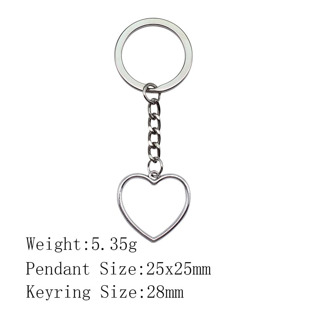 Neujahrstag Ästhetische Schlüsselanhänger Paar Herz Liebe Schlüsselanhänger Damen Taschen Kette Männer A20-1pcs-25x25mm von Joom DACH