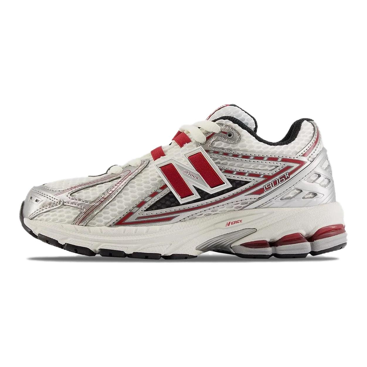 New Balance Leichte Bequeme Low-Top Freizeitschuhe Kinder Sneaker Weiß Silber Rot GC1906EA 37.5 von Joom DACH