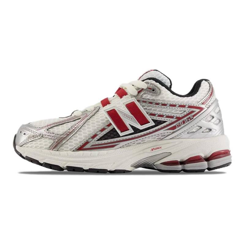 New Balance Leichte Bequeme Low-Top Freizeitschuhe Kinder Sneaker Weiß Silber Rot GC1906EA 37.5 von Joom DACH
