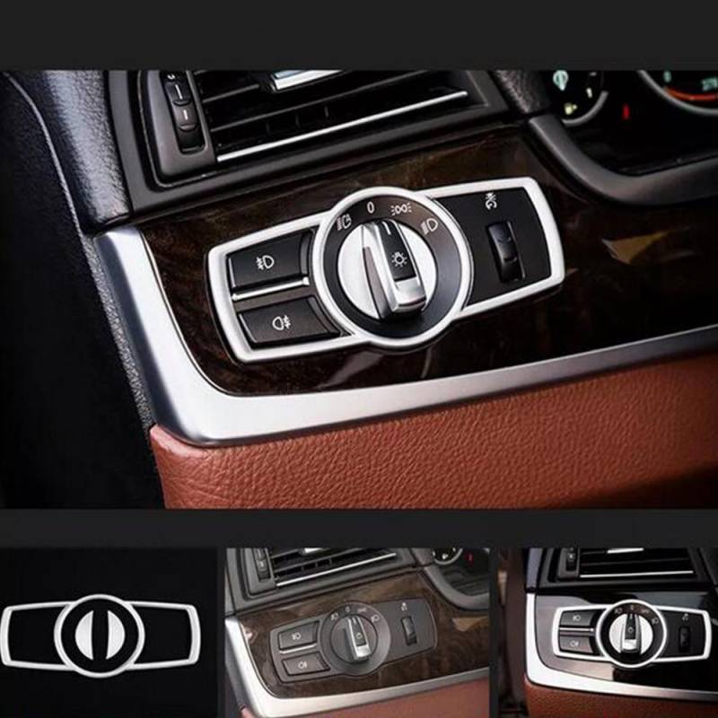 Neue Auto LED Scheinwerferschalter Knopf Abdeckung Zierleiste Für BMW 5 7 Serie F10 F11 F01-F04 X3 von Joom DACH