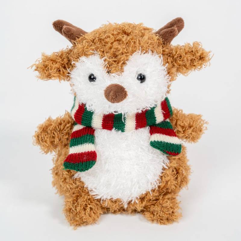 Neuer Weihnachtsschal Hirsch Cartoon Plüschtier Weihnachtsatmosphäre Dekoration Ornamente Weihnachtsgeschenk Kinder Schlafjavascript: 18cm von Joom DACH