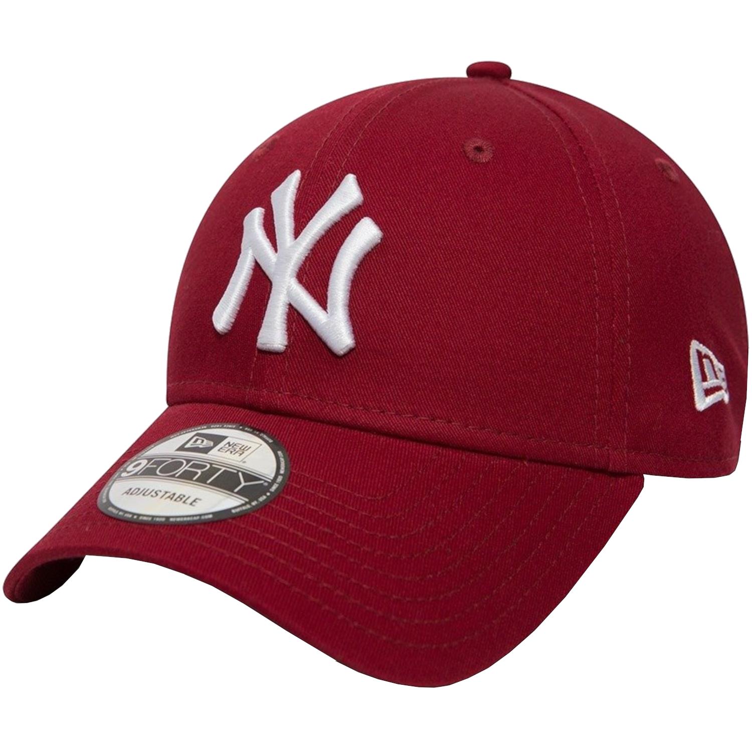 New Era 9FORTY New York Yankees MLB League Essential Cap, Burgund Cap für Herren OSFM bordeaux von Joom DACH