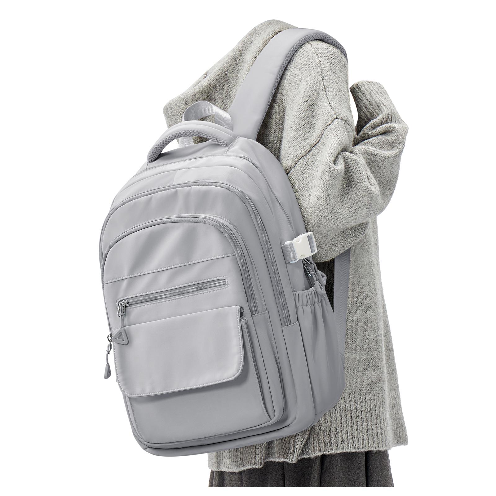 Neuer Schulrucksack Damen Neue Damenmode Tasche Mädchen Laptop-Rucksäcke Teenager Buchtasche Reisetasche College Großes Fassungsvermögen Rucksack grau von Joom DACH