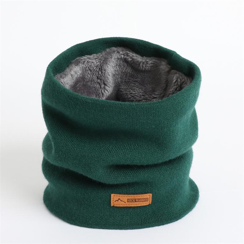 Neues einfarbig gestricktes Halstuch für Herbst Winter Männer Frauen Nackenbedeckung Verdickter warmer Schal Outdoor Mode Damen Reiten Gesichtsmaske 24cmX21cm von Joom DACH