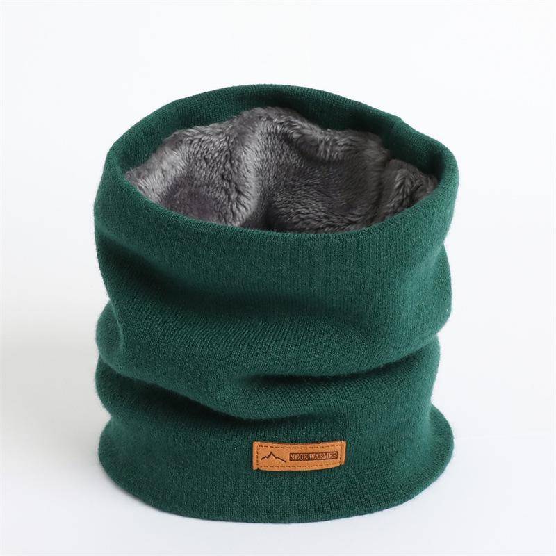 Neues einfarbig gestricktes Halstuch für Herbst Winter Männer Frauen Nackenbedeckung Verdickter warmer Schal Outdoor Mode Damen Reiten Gesichtsmaske 24cmX21cm von Joom DACH