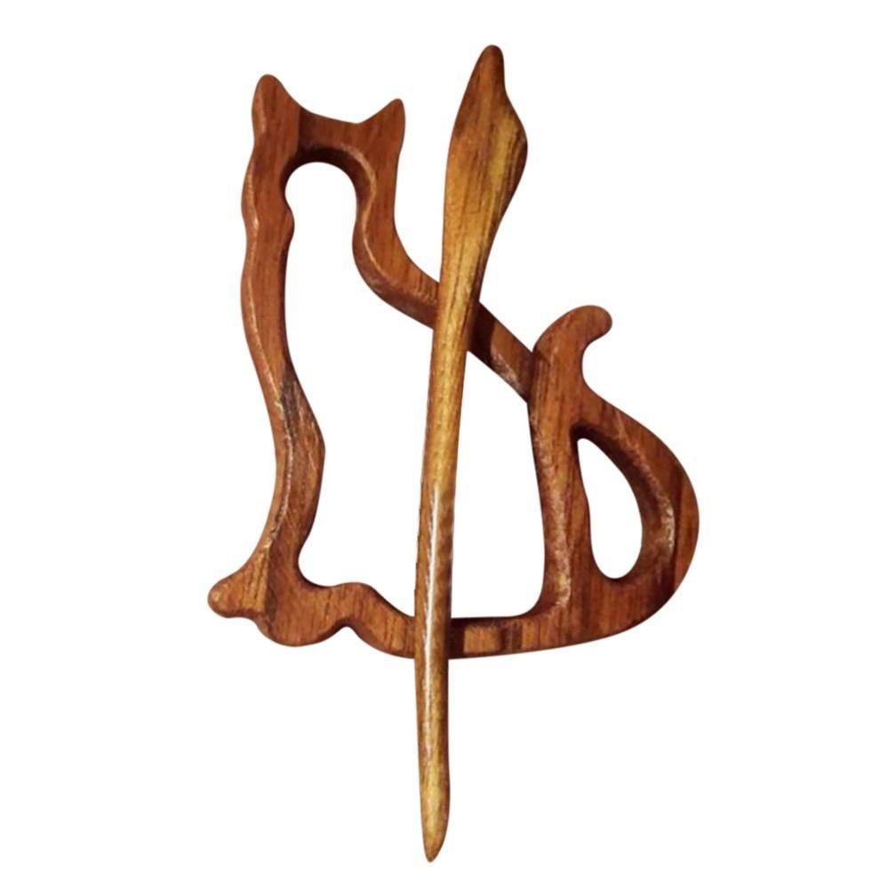 Niche Design Bär Hund Herz Tier Frauen Brosche Holz Brosche Mode Schmuck Kleidung Zubehör cat von Joom DACH