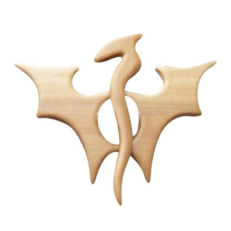 Niche Design Bär Hund Herz Tier Frauen Brosche Holz Brosche Mode Schmuck Kleidung Zubehör dragon von Joom DACH