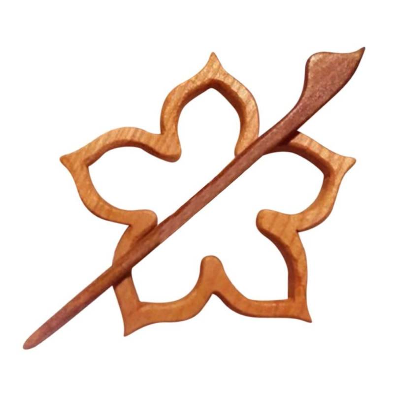 Niche Design Bär Hund Herz Tier Frauen Brosche Holz Brosche Mode Schmuck Kleidung Zubehör flower von Joom DACH