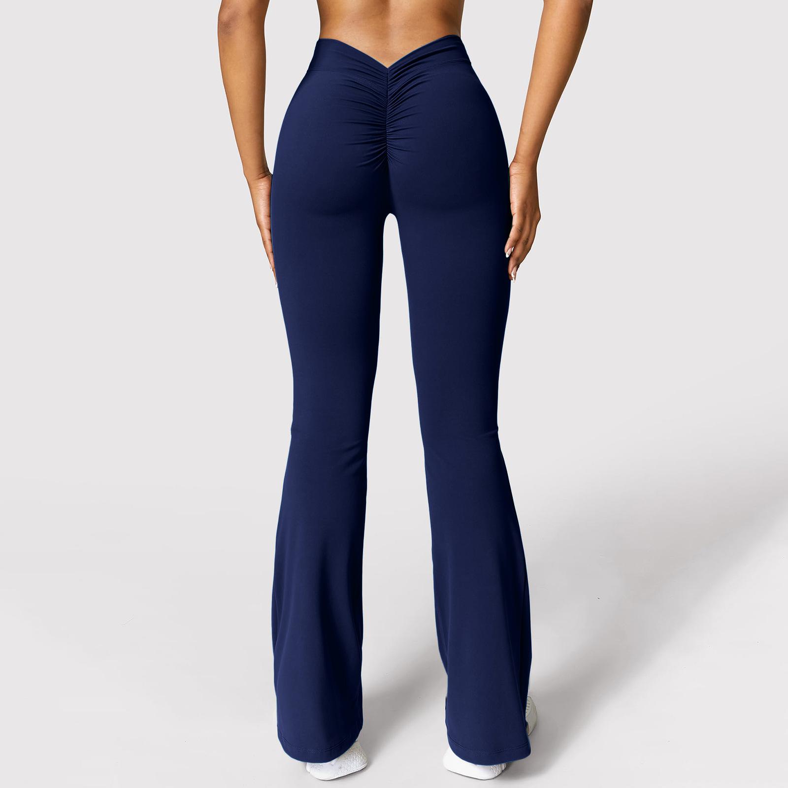 Nicht abfärbende Micro Flare Yogahosen Sport Fitnesshosen Damen Hohe Taille Hüfthebende Hosen S navy blau Nicht abfärbende Micro Flare Yogahosen Sport Fitnesshosen Damen Hohe Taille Hüfthebende Hosen S navy blau von Joom DACH