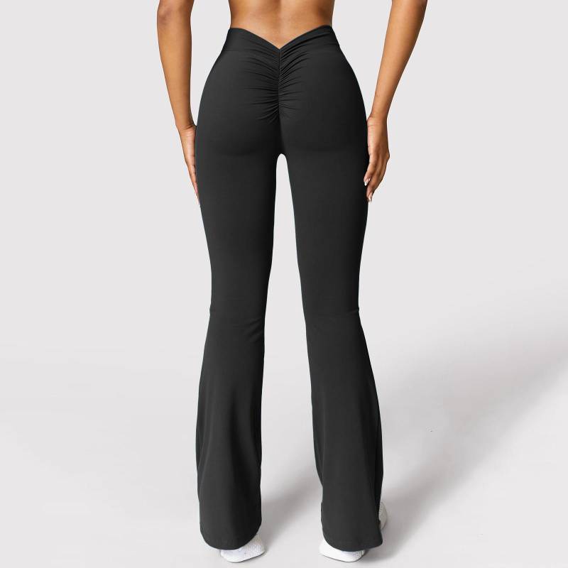 Nicht abfärbende Micro Flare Yogahosen Sport Fitnesshosen Damen Hohe Taille Hüfthebende Hosen S schwarz Nicht abfärbende Micro Flare Yogahosen Sport Fitnesshosen Damen Hohe Taille Hüfthebende Hosen S schwarz von Joom DACH