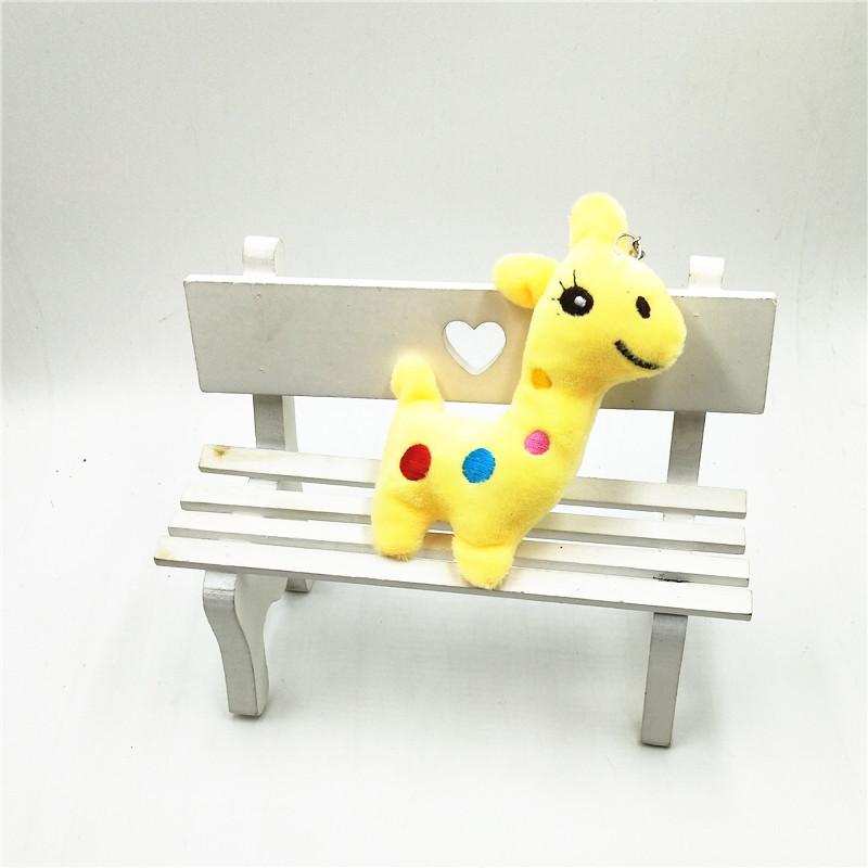 Niedliche Alpaka Plüschtier Puppe Schlüsselanhänger Rucksackanhänger Punkt Stofftier A Spielzeug für Mädchen 10CM gelb von Joom DACH