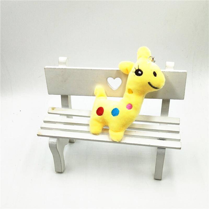 Niedliche Alpaka Plüschtier Puppe Schlüsselanhänger Rucksackanhänger Punkt Stofftier A Spielzeug für Mädchen 10CM gelb von Joom DACH