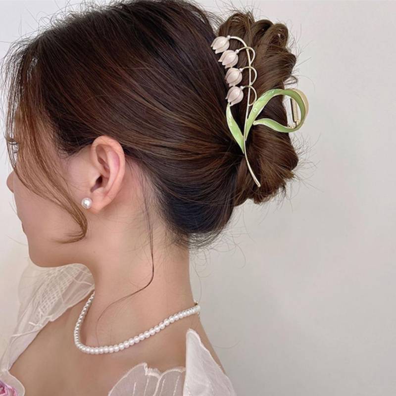 Niedliche Haar-Accessoires für Frauen, Meerjungfrauen-Schmetterlings-Haarspangen für Frauen, die Volumen verleihen, Blumen-Haarspangen für Frauen, niedliche Haarspangen, Schmetterlings-Klauenklammer von Joom DACH