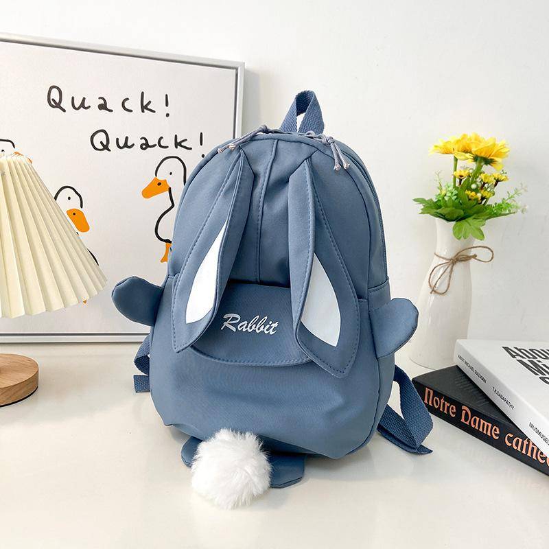 Niedliche Häschen-Rucksäcke für Kinder, Schultaschen für Mädchen, Kinderrucksack, Kindergarten-Babytasche mit Ohren blau von Joom DACH