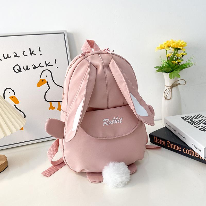 Niedliche Häschen-Rucksäcke für Kinder, Schultaschen für Mädchen, Kinderrucksack, Kindergarten-Babytasche mit Ohren rosa von Joom DACH