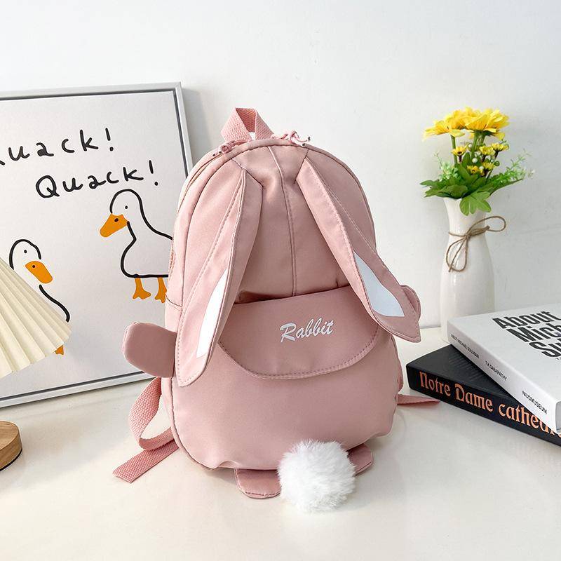 Niedliche Häschen-Rucksäcke für Kinder, Schultaschen für Mädchen, Kinderrucksack, Kindergarten-Babytasche mit Ohren rosa von Joom DACH