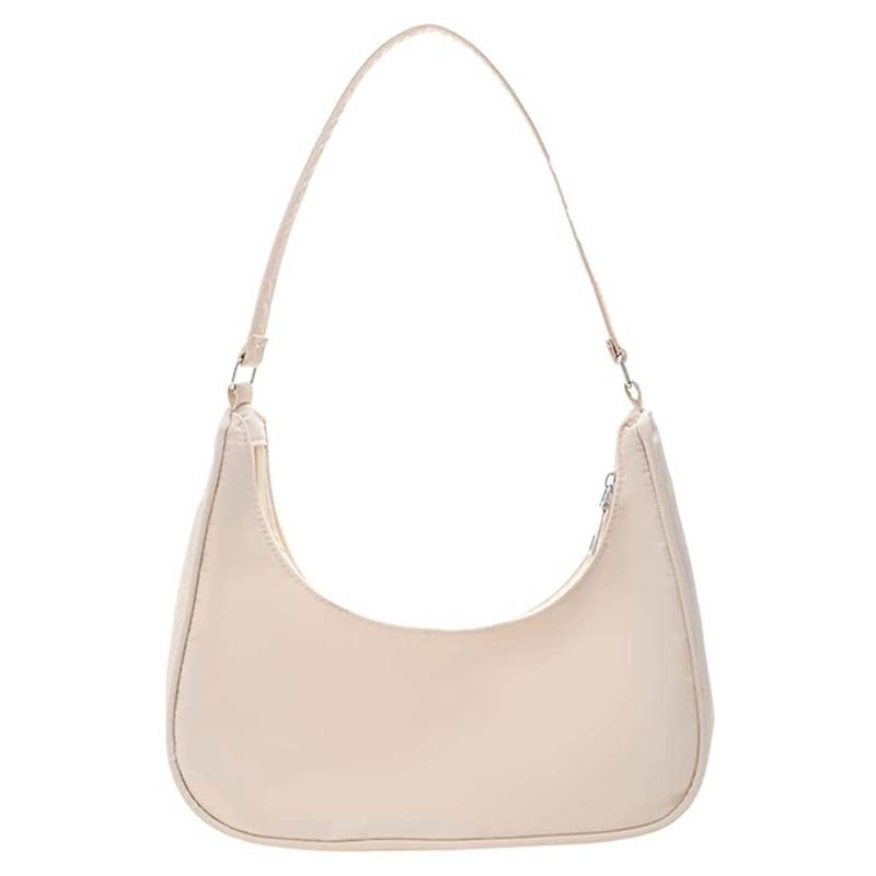 Niedliche Hobo-Tote-Handtasche für Damen, kleine Nylon-Umhängetasche, Mini-Clutch beige Niedliche Hobo-Tote-Handtasche für Damen, kleine Nylon-Umhängetasche, Mini-Clutch beige von Joom DACH