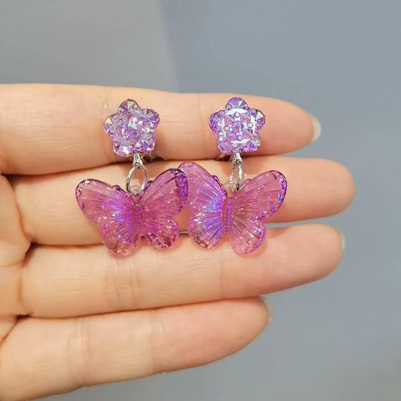 Niedliche Kinder-Ohrclips, Mädchen-Ohrringe ohne Ohrlöcher, Meerjungfrau kleines Mädchen Ohrclip-Ring-Set von Joom DACH