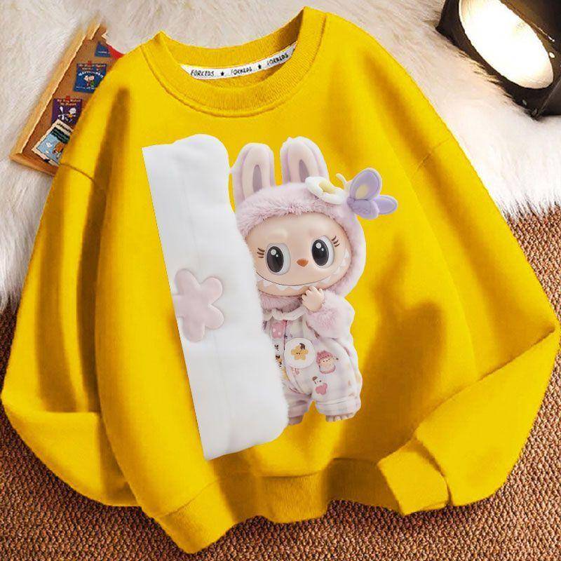 Niedliche Rundhals-Hoodies für Jungen und Mädchen Frühling und Herbst, Kinder lässige langärmlige lockere Jacken 120 von Joom DACH