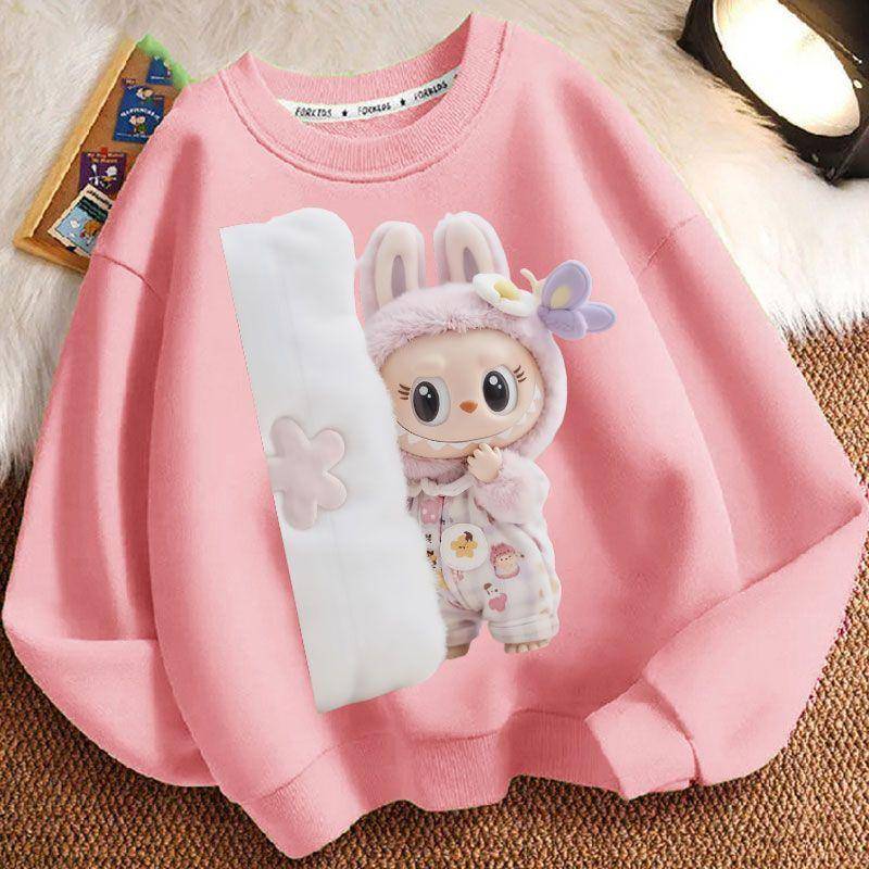 Niedliche Rundhals-Hoodies für Jungen und Mädchen Frühling und Herbst, Kinder lässige langärmlige lockere Jacken 130 von Joom DACH