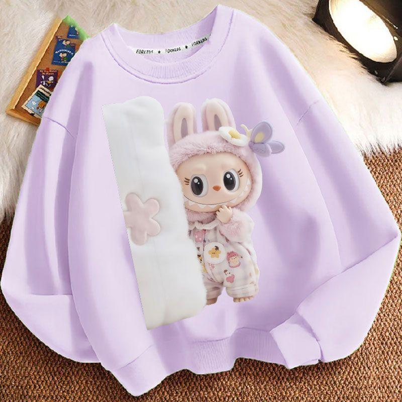 Niedliche Rundhals-Hoodies für Jungen und Mädchen Frühling und Herbst, Kinder lässige langärmlige lockere Jacken 130 von Joom DACH